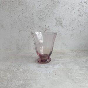 Blush fluted water glass